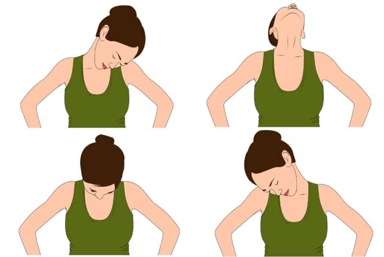 Bij het werken met de nek met osteochondrose moeten alle acties zeer langzaam worden uitgevoerd